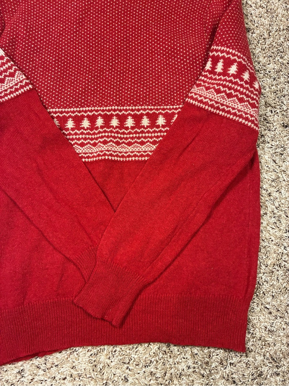 J.Crew Men’s 100% Lambs Wool Ski Trees Holiday Theme Sweater - Picture 9 of 12